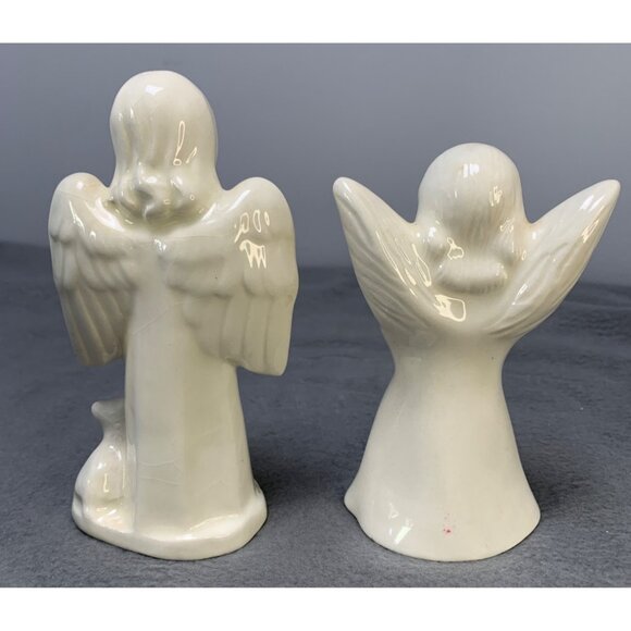 Vintage Ceramic Angel Figurines Set of 2 - Picture 2 of 6